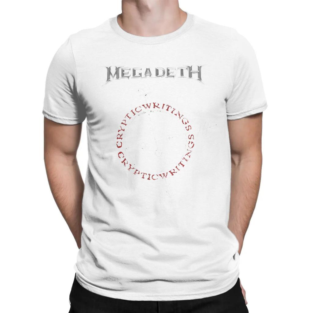 Мужские футболки Heavy Metal Megadeths Funny 100% Cotton Tee Shirt Short Sleeve T Shirts Round Neck Tops Gift Idea