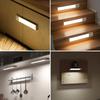 Smart 3 Colors Light LED Motion Sensor Light USB Rechargeable Dimmable Sensor Lamp Under Cabinet Wireless Night Light Indoor
