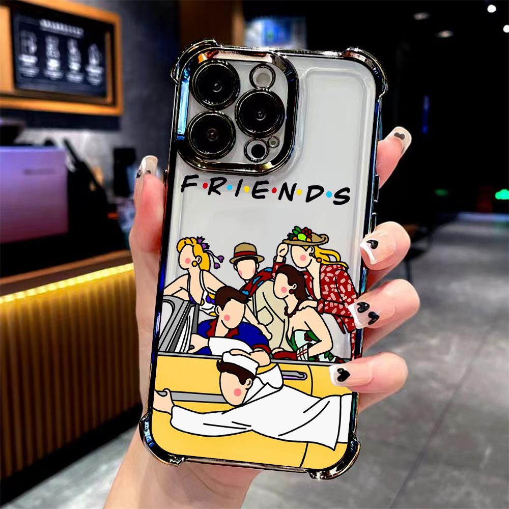 Friends Hot TV Show Plating Phone Case For Samsung A37 A57 A07 A36 A16 A06 A35 A55 A25 A26 A15 A54 A34 A24 A14 A05 A04 4G 5G