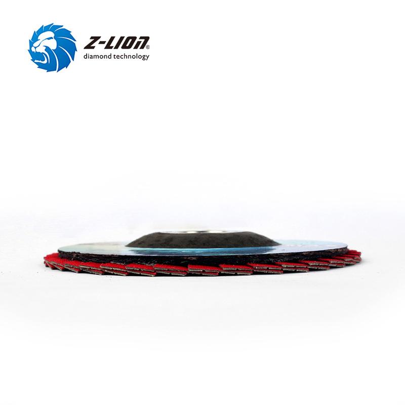 Z-LION 1PC 4" 5" Diamond Grinding Wheels Electroplated Flap Disc Granite Marble Concrete Abrasive Pads For Angle Grinder Sanding
