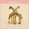 Small Copper Giraffe Statue Unique Artistic Craft For Home Office Or Market Display