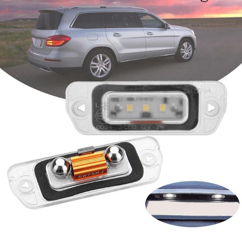 Car License Plate Light Led Number Plate Light For Mercedes Benz AMG ML450 ML500 550 ML63 License Plate Lamp White