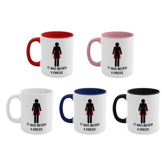 Персонализированная керамическая кружка для вдохновения женщин «Это никогда не было платьем» Мотивационная кофейная кружка Трендовая посуда Подарок для любителей кофе