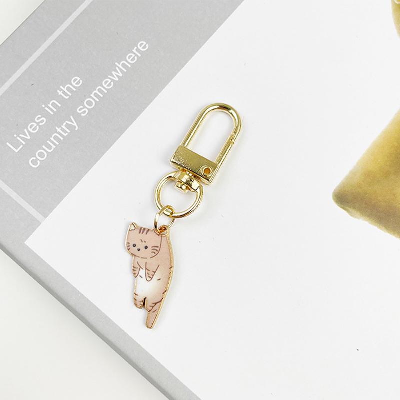 Брелок с изображением милого кота и котенка, кавайный брелок в виде лапы питомца, подвеска в виде когтя
