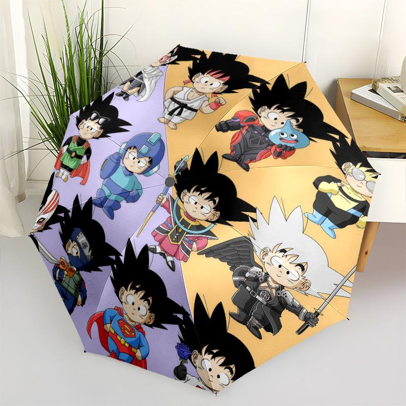 1 шт. Автоматический складной зонт - Узор Dragon Ball Портативная складная конструкция с 8 спицами Рождественские и новогодние подарки