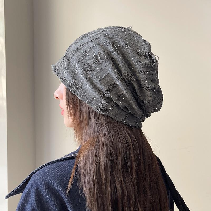 Ретро старая сломанная дырявая стековая шляпа дети показывают свои лица маленькая уличная ленивая ветровая сумка голова холодная шапка повседневная защита ушей изоляция шапка