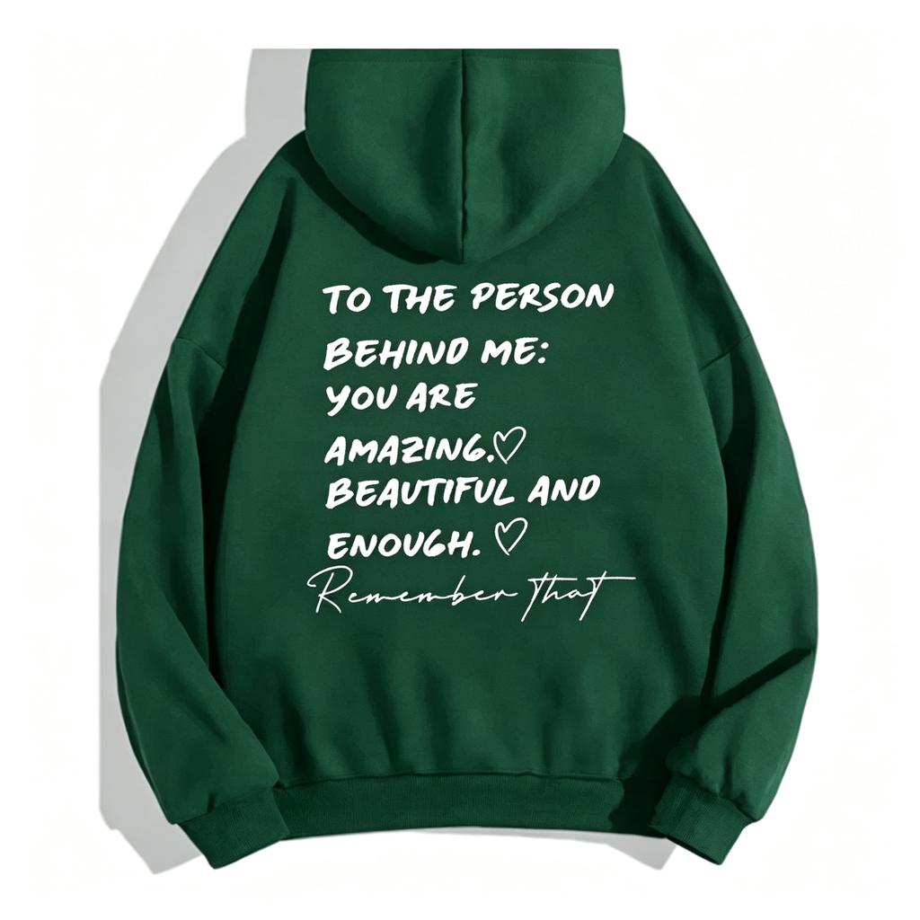 2026 new To The Person Behind Me You Are Amaeing Women Hooded Sweatshirts Autumn Winter Warm Casual Hoodie Harajuku Casual Tops