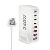 240-ваттное настольное GaN-зарядное устройство с 8 портами USB-C, поддерживает быструю зарядку PD 3.0, компактное и портативное
