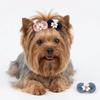 12Pcs Yarn Bow Pet Hair Bow Elastic Band Pet Head Flower Reusable Pet Hair Band  Pet Grooming