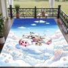 Crystal Velvet Rug with Diddl Design, Soft Non-Slip Floor Mat for Living Room Bedroom Decor