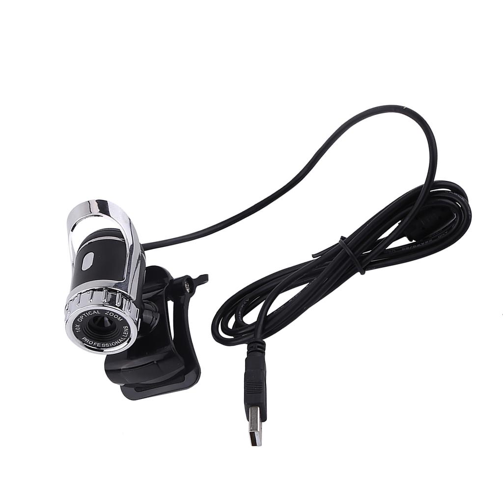12M Clip on Webcam Web Camera HD 360 Rotating Stand Built in Microphone for PC Silver