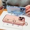 Гальваника Любовь Подходит для iPhone17promax Полый Браслет-ремешок на запястье с Любовью Apple 16 Держатель Защитная Крышка 15 Мягкий