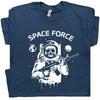 Space Force T Shirt US Military Astronaut Skull Cool Vintage Marines Army Men