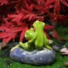 1Pcs Simulation Mini Frog Resin Ornament Miniature Figurine Landscaping Home Garden Decoration Micro Landscape Terrarium Craft
