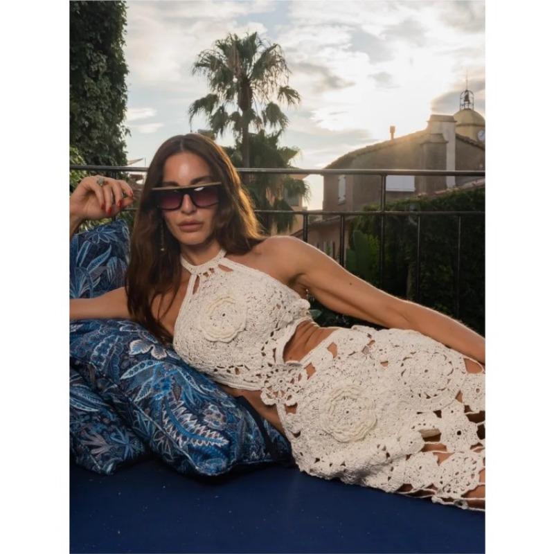 Открытые цветочные пляжные платья кружева утягивающие спина талия открытая шея подтяжки жилет сексуальное без бретелек женское длинное платье