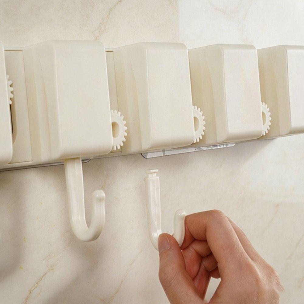 Wall Mounted Mop Clip Automatic Adjustable Mop Storage Rack New Mop Holder