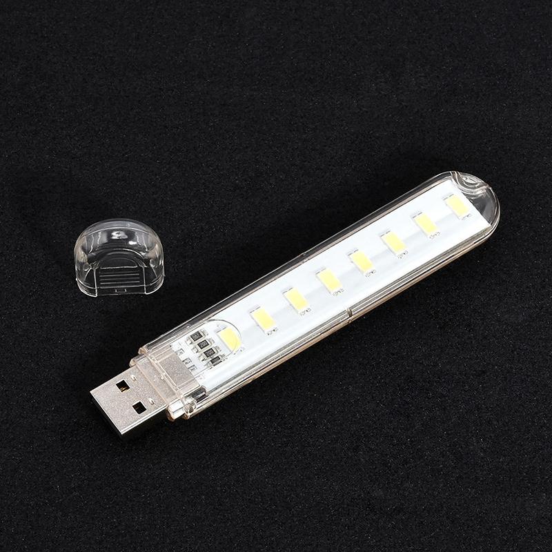 Mini USB Power 8 LED Night Light Portable 5V Reading Lamp for Power Bank Computer Laptop