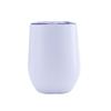 Custom 12oz Stainless Steel Double Layer Eggshell Insulated Vacuum Thermos Coffee Cup Outdoor Mini Egg Shaped Cup Mug with Lid
