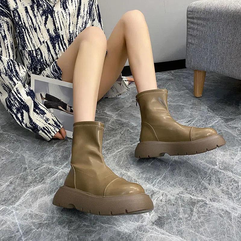 Ботинки Martin новый's нишевый дизайн стиль Британии толстая подошва взрывные ботинки маленькая жареная уличная короткая обувь