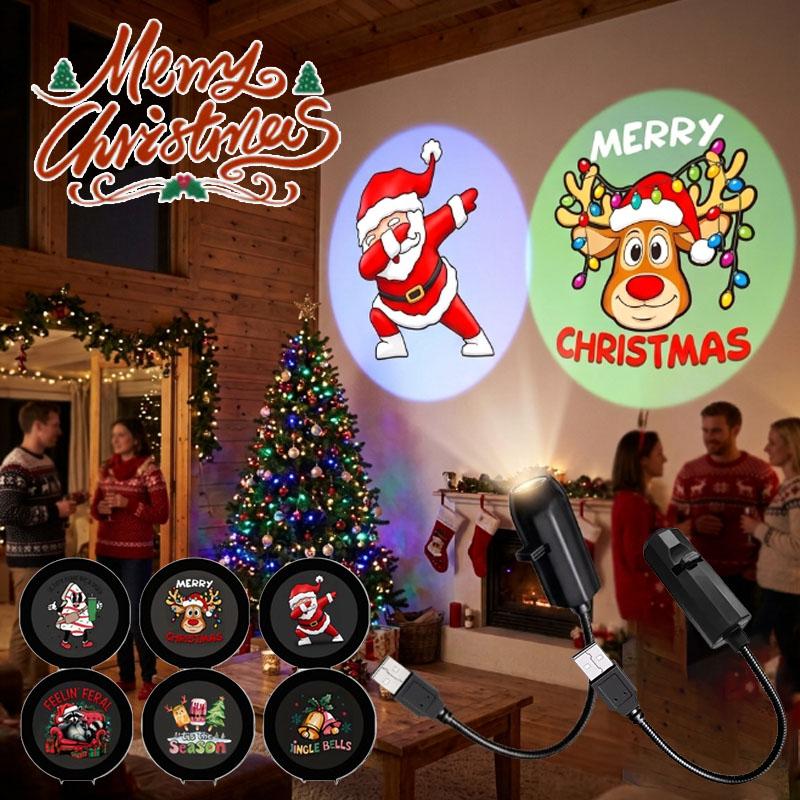 1-4PCS LED Projector Night Light with Waterproof for Halloween and Christmas Bedroom Garden Party Decoration