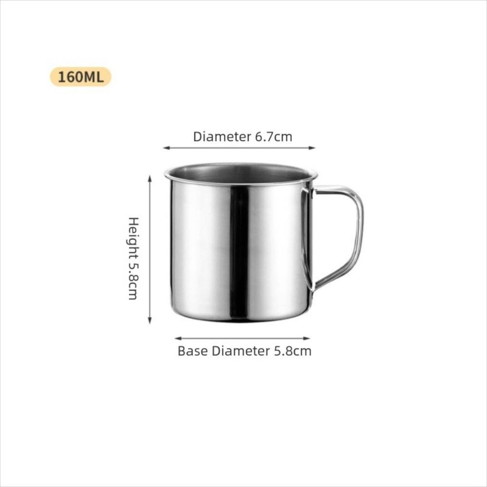 High Quality Portable Water Cup Stainless Steel with Handle Drinking Cup Tea Cup Camping Travel
