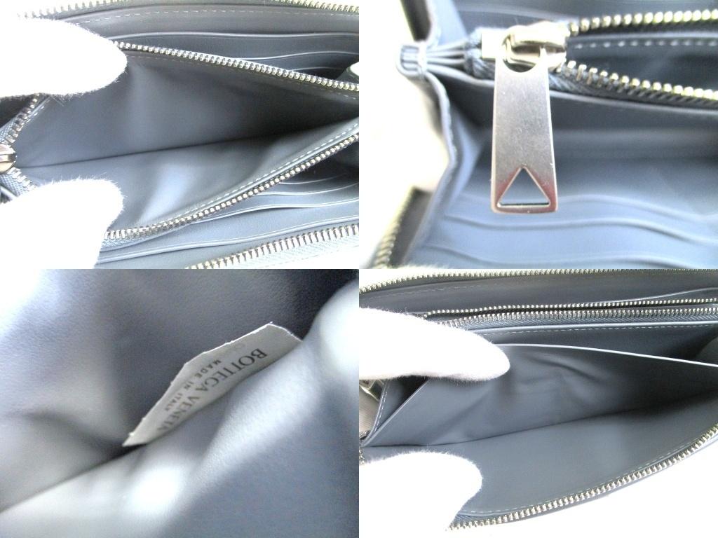 Оригинальный кошелек BOTTEGA VENETA Cassette из серой кожи с молнией по периметру, длинный кошелек #b251 Открытая коробка