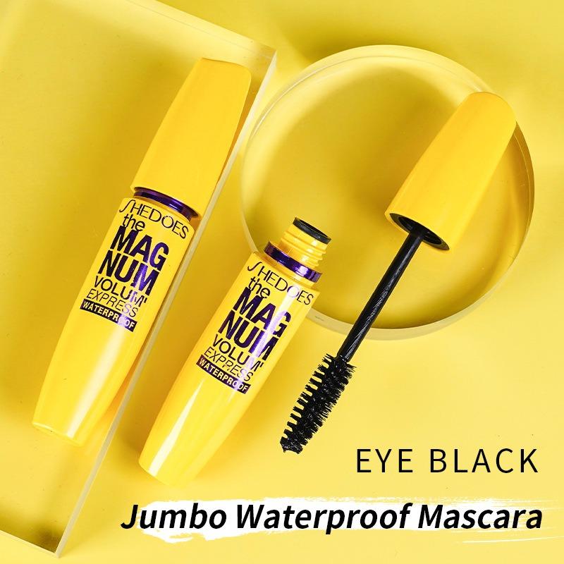 Mascara Lengthening Black Lash Eyelash Extension Eye Lashes Brush Beauty Makeup Long-wearing Yellow Color Mascara Stage Makeup Sensation