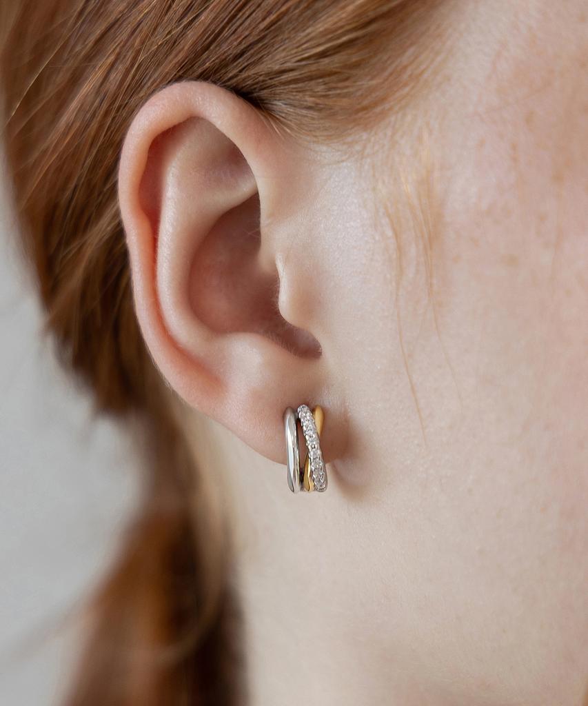 Серьги-кольца Tatiana Mixed Curve Ec3226