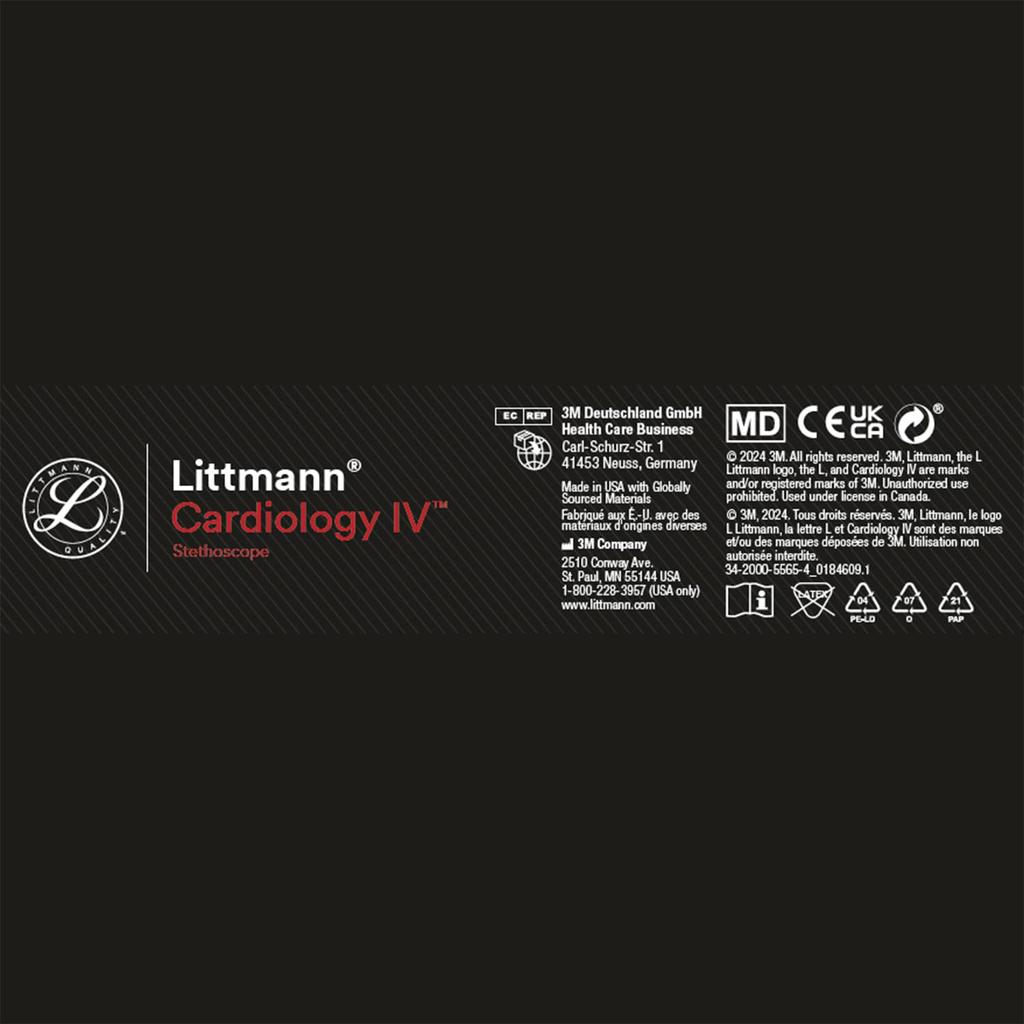 Littmann Cardiology IV 6151 Stethoscope Short (Black)