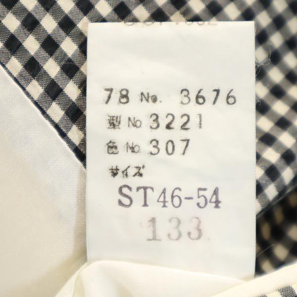 Lanvin Шелковый пиджак в клетку ST46-54 Черный x белый Мужской Б/у