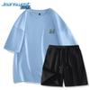 Мужской хлопковый повседневный комплект из футболки и шорт Jeanswest