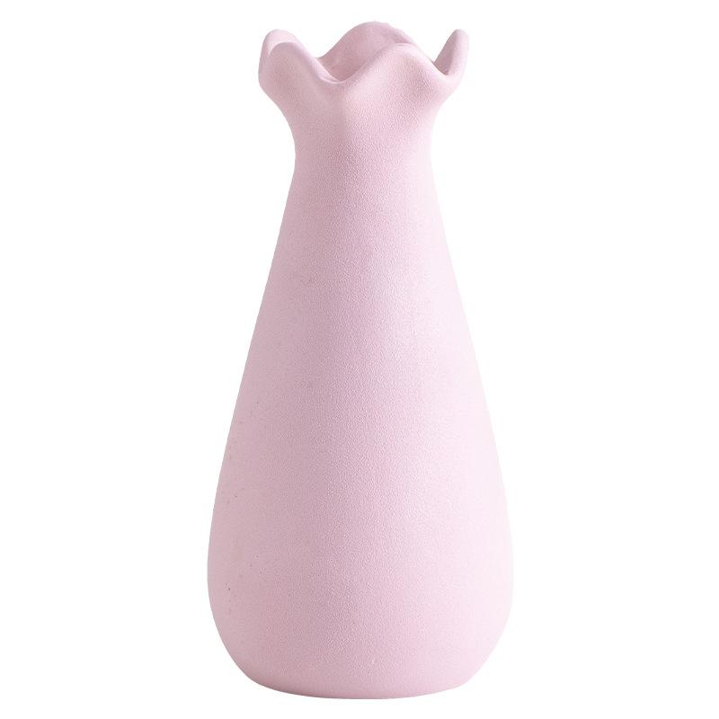 Purple modern ceramic decorative vase with dried flowers dining table foyer living room flower arrangement and decoration vases