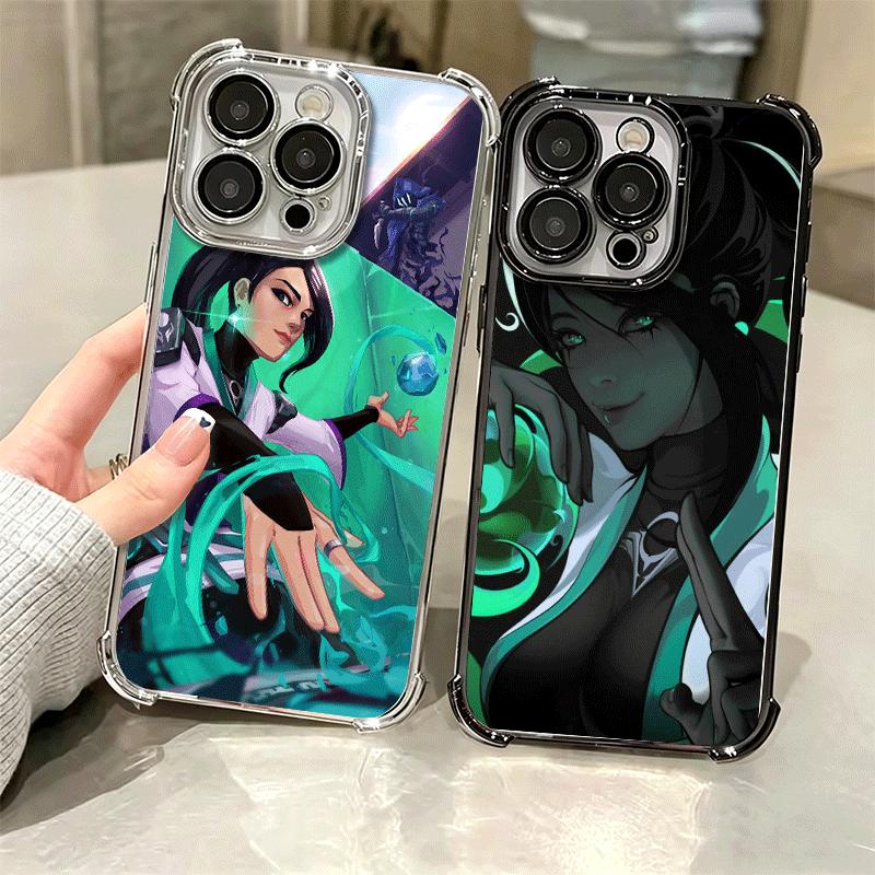V-Valorant Sage Мягкий чехол для телефона iPhone 15 16 17 Air 14 Pro Max 16E Plus 13 12 Mini С покрытием Защита от падения Fundas