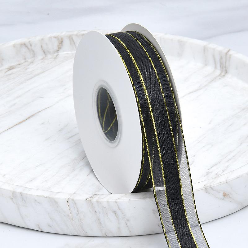 Декоративный романтический и уютный алфавит ручной работы с золотым краем из атласной пряжи, прозрачная лента, цветная лента для упаковки торта на день рождения, галстук, цветочные украшения