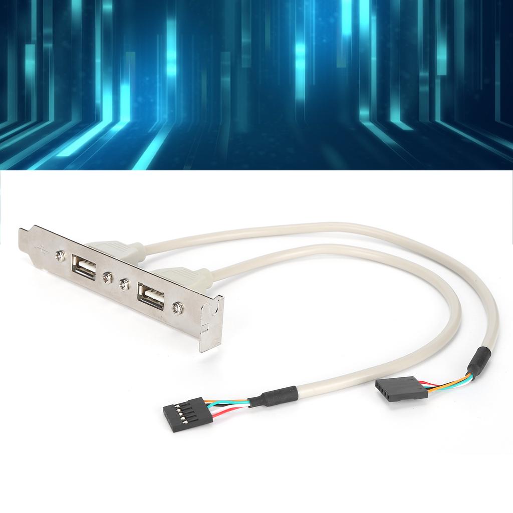 Расширение передней панели 2 порта USB 2.0 Plug and Play с пластиной слота Кронштейн Панельный кабель Адаптер