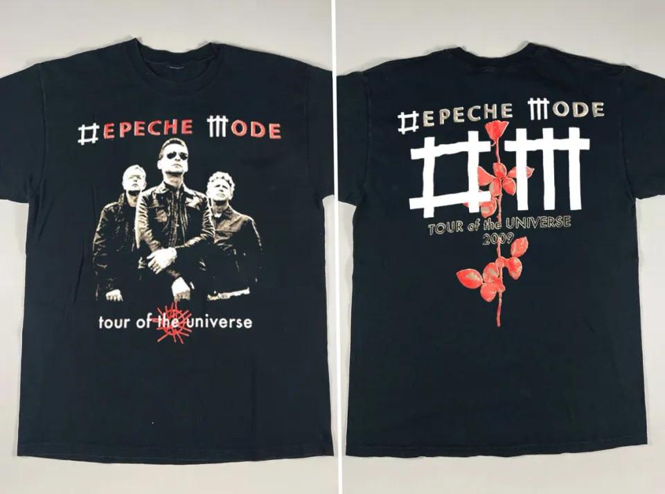 Depeche Mode Tour of The Universe 2009 T-Shirt, Depeche Mode Rock Band Tour Tee, Unisex T-Shirt
