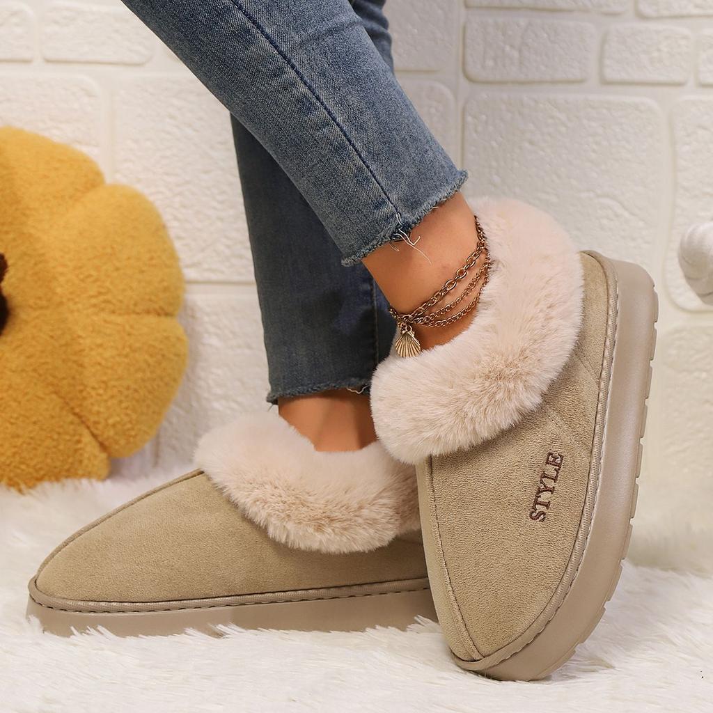 Роскошные удобные теплые зимние тапочки на флисовой подкладке для пары - Элегантные, теплые и удобные, толстая подошва для дома