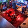 Flamengo FC Crest Red Smoke Stadium Fans Print Area Rug Brazilian Soccer Fan Non Slip Rectangular Floor Mat Gaming Room Home Decor Rug