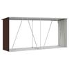 Firewood Storage Shed Galvanized Steel 330 x 84 x 152 cm Brown