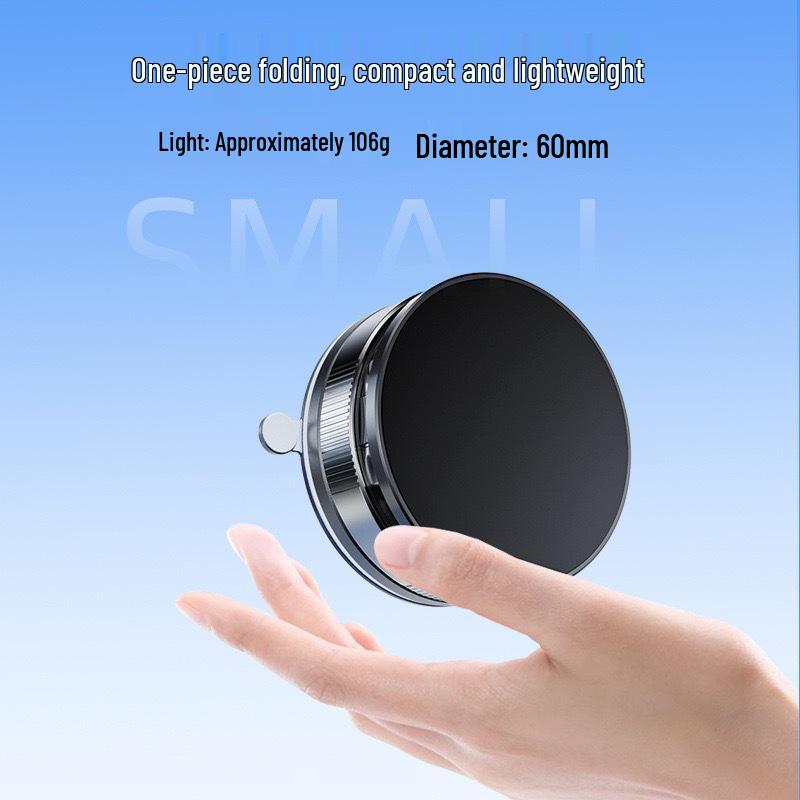 Magnetic Car Phone Holder: Three-Axis Folding, Rotating Suction Stand