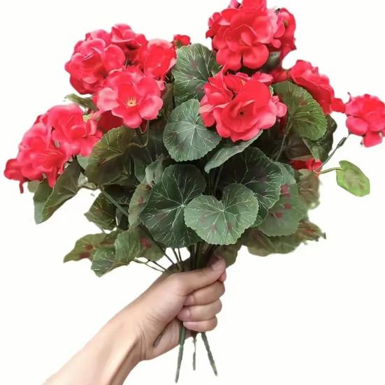 Имитация цветов бегонии Всепогодные Устойчивые к УФ-лучам Сделай сам Свадебный букет Реалистичный вид Искусственный цветок