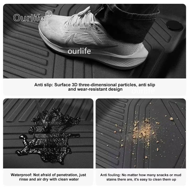 LHD RHD Floor Mats For MG U9 2026 2027 Maxus Terron 9 TPE All Weather Protection Heavy Duty Floor Liners Accessories