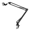 Микрофонная стойка-ножницы подвесная профессиональная металлическая с регулируемым рычагом держатель для микрофона черная