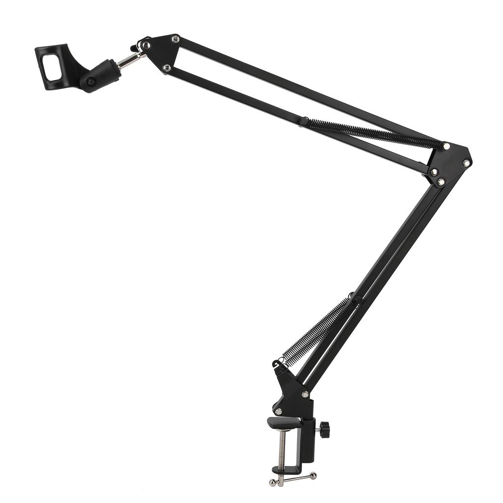 Микрофонная стойка-ножницы подвесная профессиональная металлическая с регулируемым рычагом держатель для микрофона черная