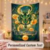 Custom Personalized Tapestry,Dragon Ball Print Custom Name Text Wall Art Hanging for Bedroom