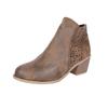 Hollow mid-heel short boots winter thick heel side zipper Martin boots women
