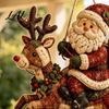 Festive Fabric Decoration Set DIY Quilted Christmas Wind Chime Kit Handmade Patchwork Sewing Craft for Stitch Hanging Decor Adults Winter