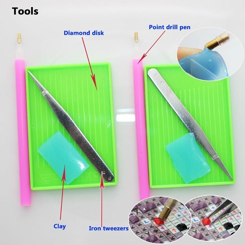 5D Diamond Diy Cross Stitch Cat and Tiger Reflections Home Decoration Painting Background Wall Art W