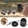 3M Outdoor Camping Stretch Бельевая веревка с 12 зажимами Ветрозащитная дорожная эластичная бельевая веревка для сушки белья