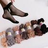 10 Pairs Socks Simplicity Solid Color Breathability Ultrathin Summer Nylon Short Socks Skin Color